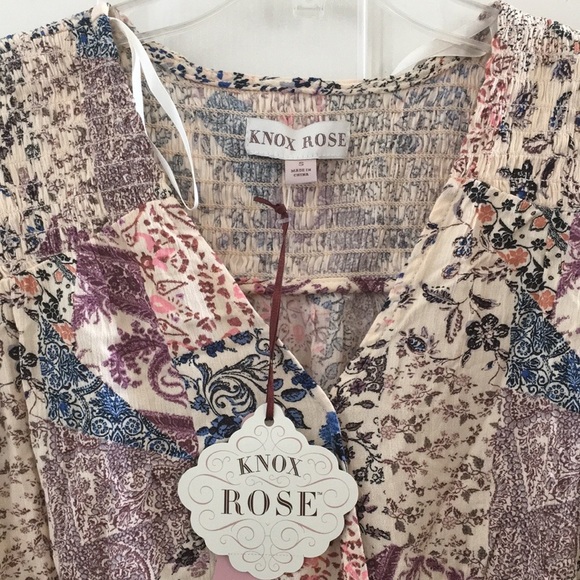 FINAL MARKDOWN LADIES’ NWT Knox Rose Floral Print LS Top (S) - Picture 2 of 11